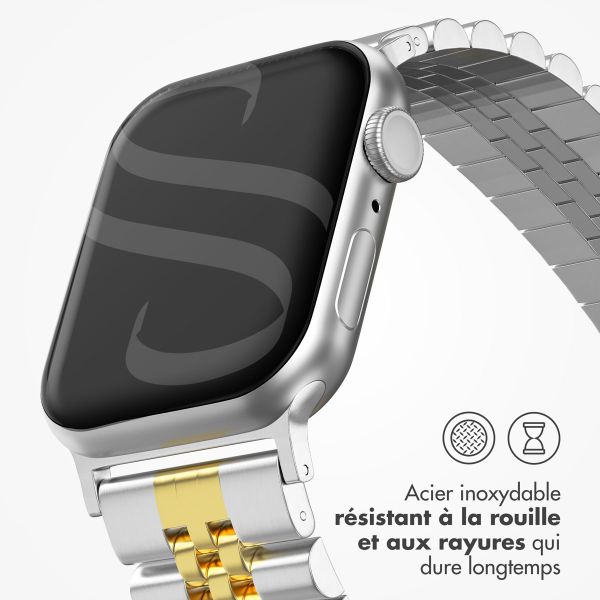 Selencia Bracelet Metallique Jubilee Apple Watch | 38/40/41/42 mm - Argent et Or