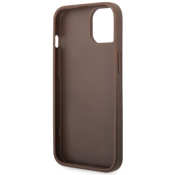 Guess Coque 4G Metal Logo Backcover Apple iPhone 14 - Marron
