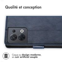 imoshion Étui de télephone portefeuille de luxe Oppo Reno 8 5G - Bleu foncé