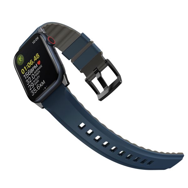 Uniq Bracelet Linus AiroSoft™ en silicone Apple Watch | 44/45/46/49 mm - Nautical Blue