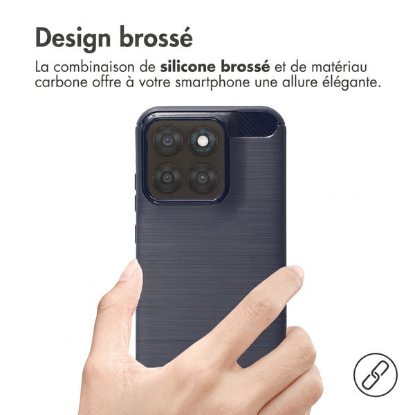imoshion Coque Brushed Motorola Moto G77 - Bleu foncé