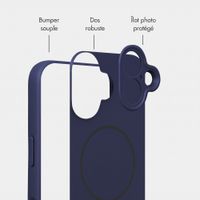 Accezz Coque Grip avec MagSafe Apple iPhone 16 - Bleu foncé
