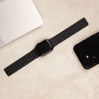 Accezz Bracelet en cuir véritable magnétique Apple Watch | 38/40/41/42 mm - Noir
