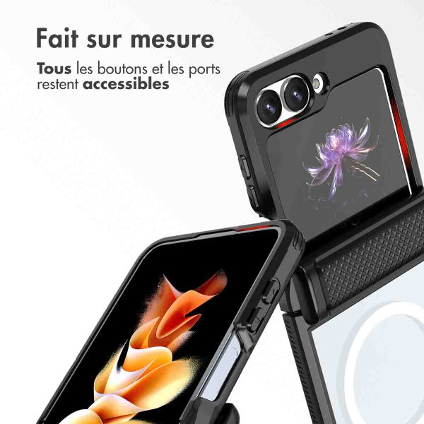 imoshion Coque arrière Rugged avec MagSafe Samsung Galaxy Z Flip 6 - Noir