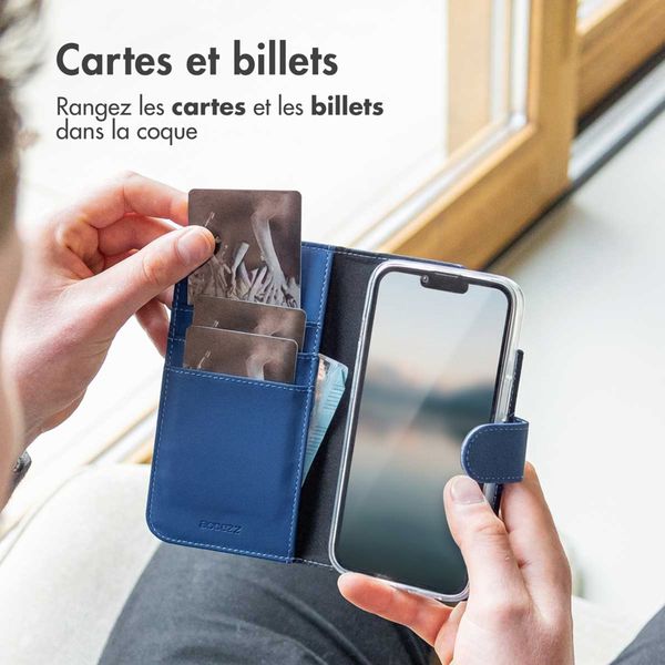 Accezz Étui de télephone Wallet Apple iPhone 14 Pro - Bleu foncé