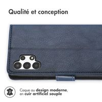 imoshion Étui de télephone portefeuille de luxe Samsung Galaxy A13 (4G) - Bleu foncé
