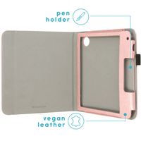imoshion Étui de liseuse portefeuille en cuir végan Kobo Libra 2 / Tolino Vision 6 - Rose Doré
