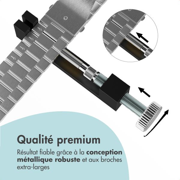 imoshion Kit premium pour bracelets de smartwatch – Raccourcisseur de bracelets de smartwatch / montre – Noir