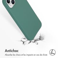 Accezz Coque Liquid Silicone avec MagSafe Apple iPhone 15 Plus - Vert foncé