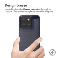 imoshion Coque Brushed Motorola Moto G77 - Bleu foncé