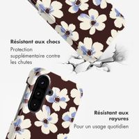 Selencia Coque arrière Vivid Samsung Galaxy A57 (5G) - Choco Flower Pop