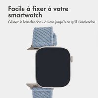 imoshion Bracelet en velours côtelé Apple Watch | 44/45/46/49 mm - Bleu clair
