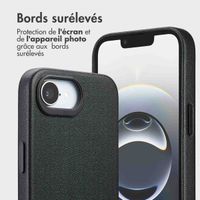 Accezz Étui de télephone portefeuille en cuir 2-en-1 avec MagSafe Apple iPhone 17e / 16e - Onyx Black