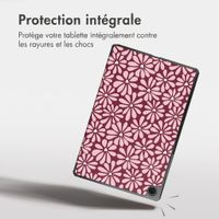 imoshion Coque tablette Design Trifold Samsung Galaxy Tab A11 Plus / A9 Plus - Bloom Love Blush
