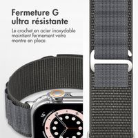 Accezz Bracelet en nylon Alpine Apple Watch | 44/45/46/49 mm - Dark Grey