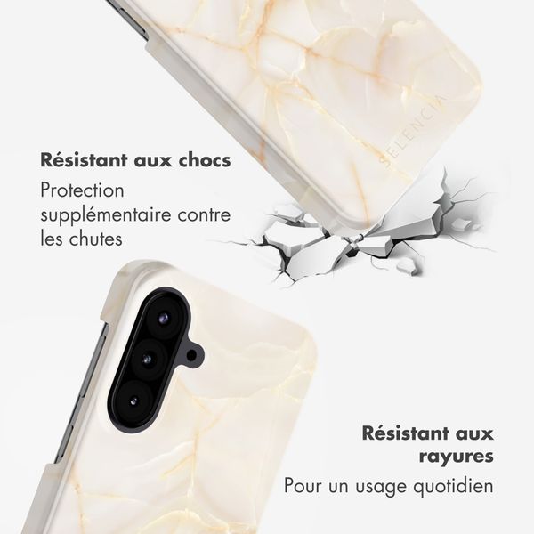 Selencia Coque arrière Vivid Samsung Galaxy A57 (5G) - Golden Beige Marble