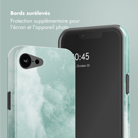 Selencia Coque arrière Vivid avec MagSafe Apple iPhone 17e / 16e - Marble Grayed Jade