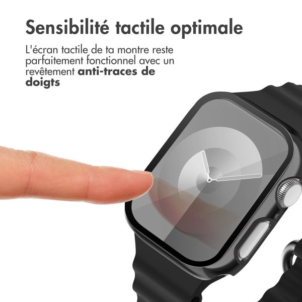imoshion Coque rigide brillante à couverture complète Apple Watch 7 / 8 / 9 - 45 mm - Noir