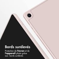 Accezz Coque tablette portefeuille Smart Silicone Samsung Galaxy Tab A9 8.7 pouces - Rose