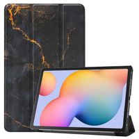 imoshion Coque tablette Design Trifold Samsung Galaxy Tab S6 Lite (2020/2022/2024)  - Black Marble