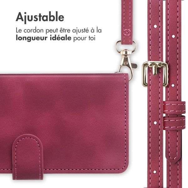 imoshion Etui de télephone portefeuille avec cordon Samsung Galaxy A55 - Rouge