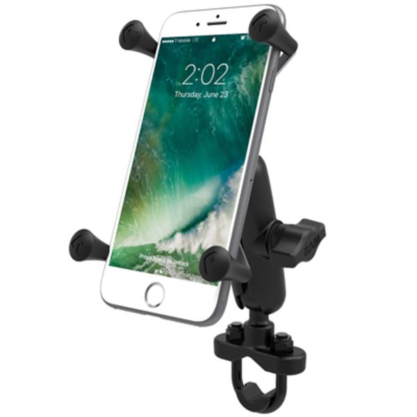 RAM Mounts Support de téléphone X-Grip® U-Bolt pour vélo / scooter / moto - Universel - Grand - Noir