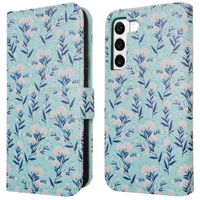 imoshion Étui de télephone portefeuille Design Samsung Galaxy S22 - Blue Flowers