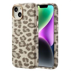 Selencia Coque Sabi imprimé panthère avec MagSafe Apple iPhone 14 - Soft Ivory