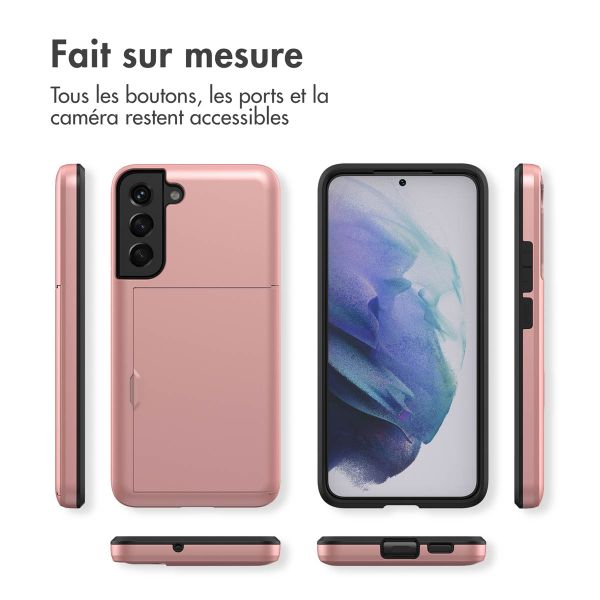 imoshion Coque arrière avec porte-cartes Samsung Galaxy S21 - Rose Doré