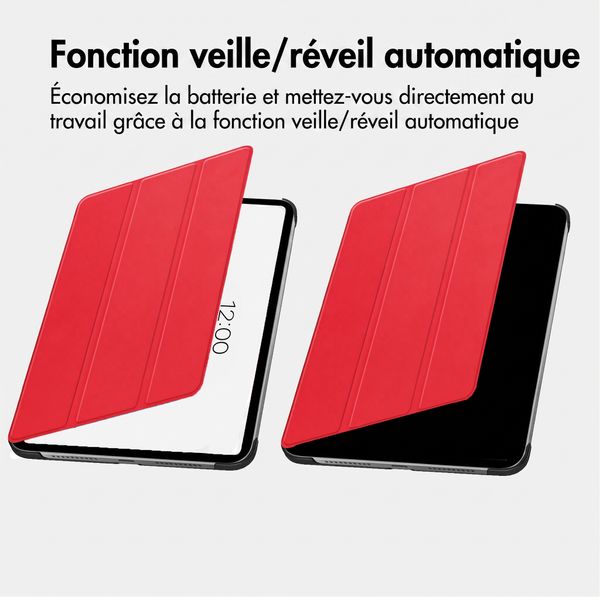 imoshion Coque tablette Trifold Samsung Galaxy Tab A11 Plus - Rouge