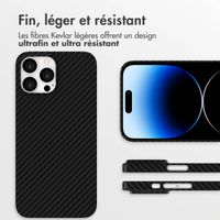 Accezz Coque Kevlar® MagSafe Apple iPhone 14 Pro Max - Noir
