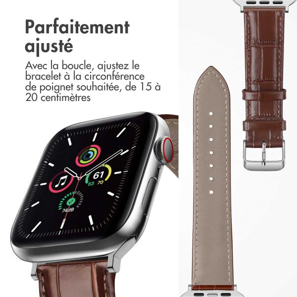 imoshion Bracelet cuir crocodile Apple Watch | 38/40/41/42 mm - Marron