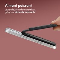 Accezz Portefeuille en cuir avec support - Compatible avec MagSafe et Qi2 - Onyx Black