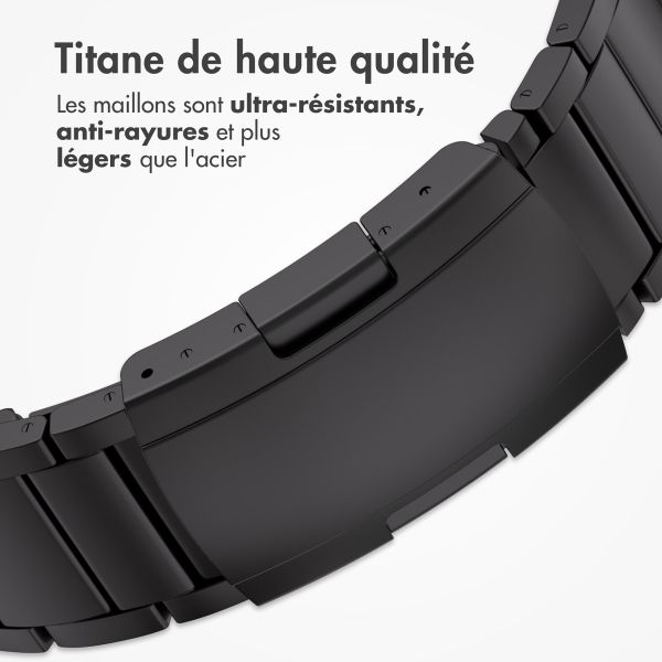 Accezz Bracelet en acier Titane mat Apple Watch | 38/40/41/42 mm - Noir
