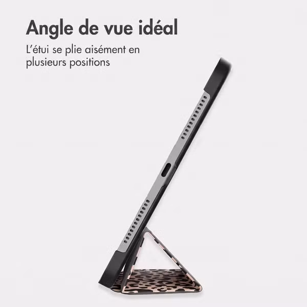 imoshion Coque tablette Design Trifold Apple iPad 11 (2025) 11 pouces A16 / iPad 10 (2022) 10.9 pouces - Leopard