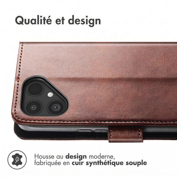imoshion Étui de télephone portefeuille de luxe Fairphone 6 - Marron foncé