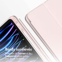 Accezz Coque tablette portefeuille Smart Silicone Apple iPad Air 13 pouces (2026) M4 / (2025) M3 / (2024) M2 - Rose