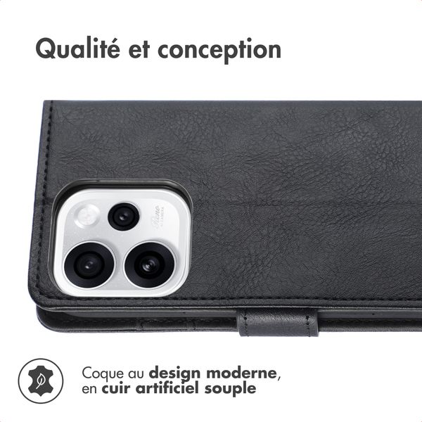 imoshion Étui de télephone portefeuille de luxe Oppo Reno15 F (5G) - Noir