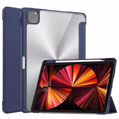 imoshion Coque tablette rigide Trifold Apple iPad Pro 11 (2022 / 2021 / 2020 / 2018) - Bleu foncé