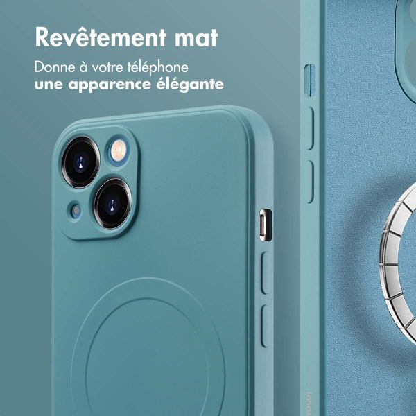 imoshion Coque Couleur avec MagSafe Apple iPhone 13 Mini - Smoke Green