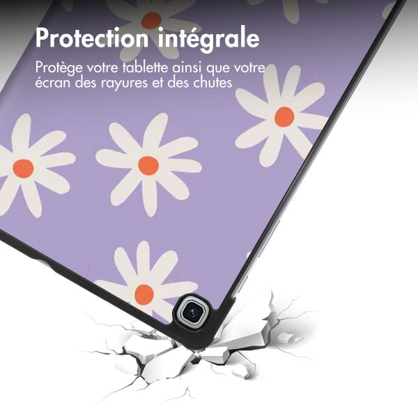 imoshion Coque tablette Design Trifold Samsung Galaxy Tab S6 Lite (2020/2022/2024)  - Flower Distance