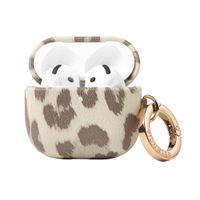 Selencia Coque Sabi motif panthère  Apple Airpods 4 - Soft Ivory