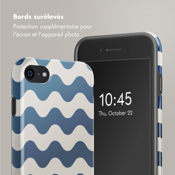 Selencia Coque arrière Vivid Apple iPhone SE (2022 / 2020) / 8 / 7 - Wave Vibes Classic Blue