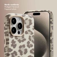 Selencia Coque Sabi imprimé panthère avec MagSafe Apple iPhone 15 Pro Max - Soft Ivory