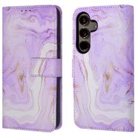 imoshion Étui de télephone portefeuille Design Samsung Galaxy S24 - Purple Marble