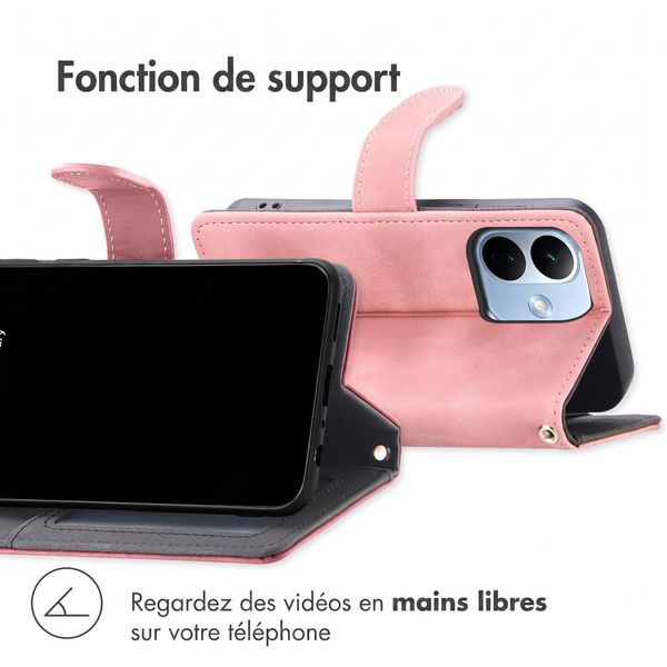 imoshion Etui de télephone portefeuille avec cordon Xiaomi Redmi Note 17 Pro Max - Rose