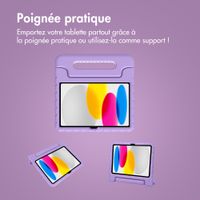 imoshion Coque kidsproof avec poignée Apple iPad 11 (2025) 11 pouces A16 / iPad 10 (2022) 10.9 pouces - Lila