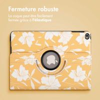imoshion Coque tablette Design rotatif à 360° Apple iPad 6 (2018) 9.7 pouces / iPad 5 (2017) 9.7 pouces - Yellow Flowers