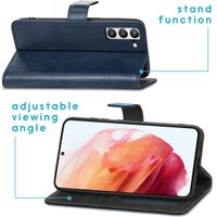 imoshion Étui de télephone portefeuille de luxe Samsung Galaxy S21 FE - Bleu foncé