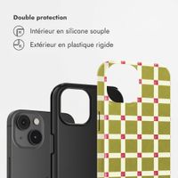Selencia Coque arrière Vivid Apple iPhone 14 - Check This Olive